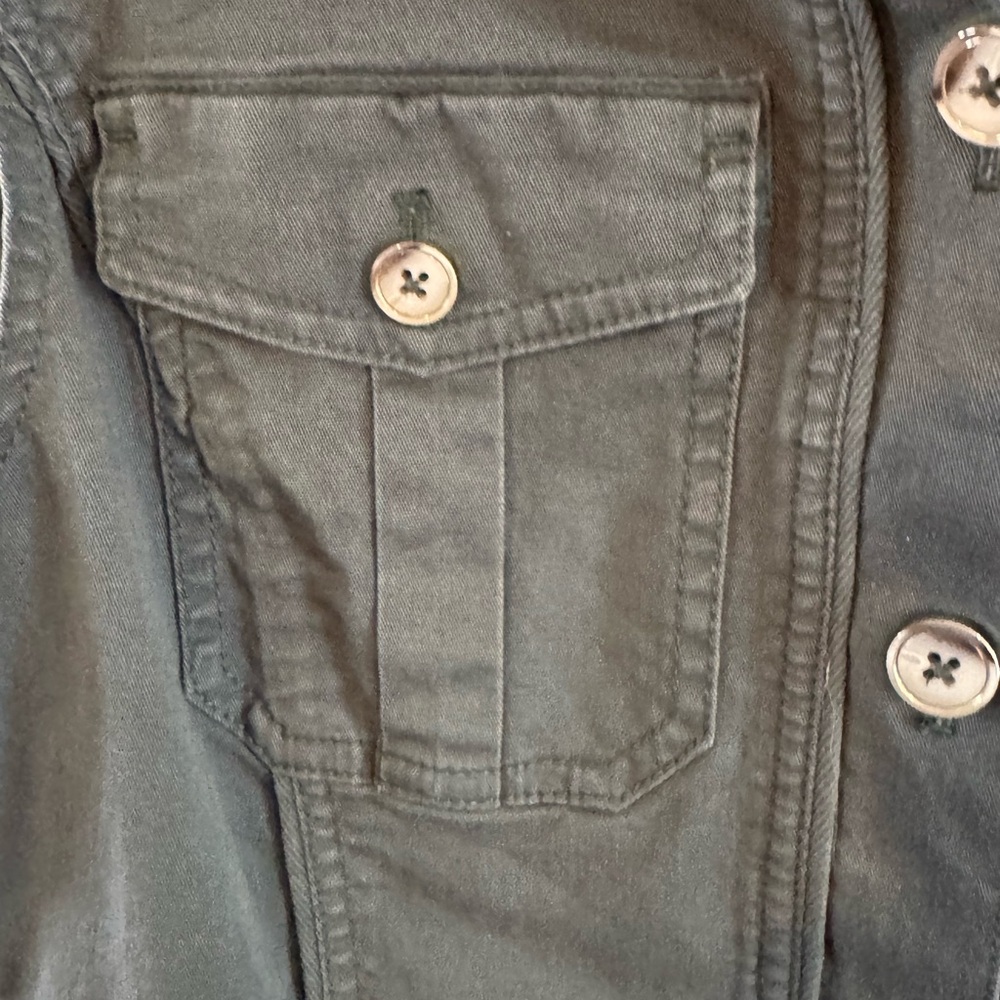 White House Black Market Utility Vest Womens Army Green 14 - Picture 6 of 13